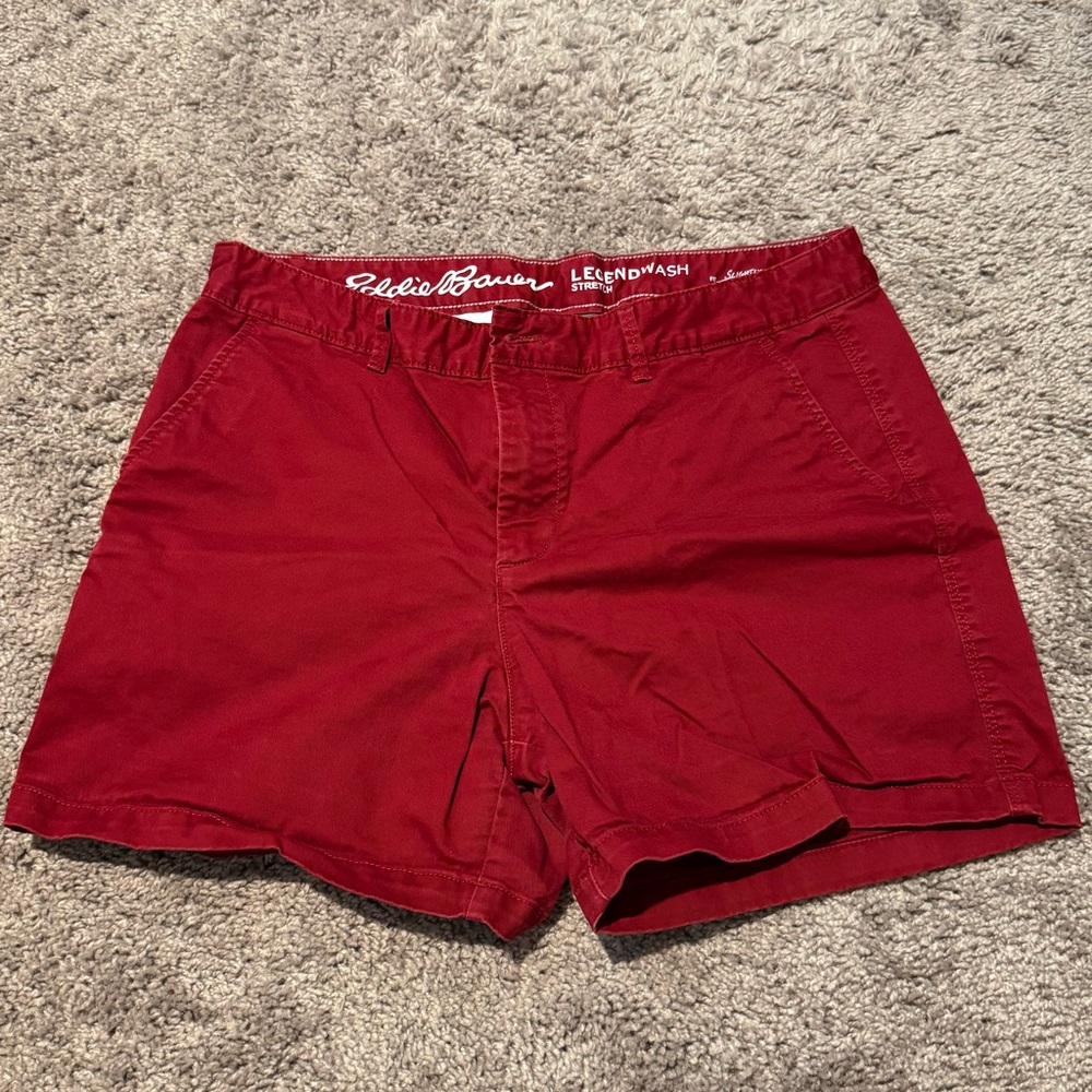Eddie Bauer Legend Wash Stretch Slightly Curvy Shorts Size 10 - Picture 2 of 3